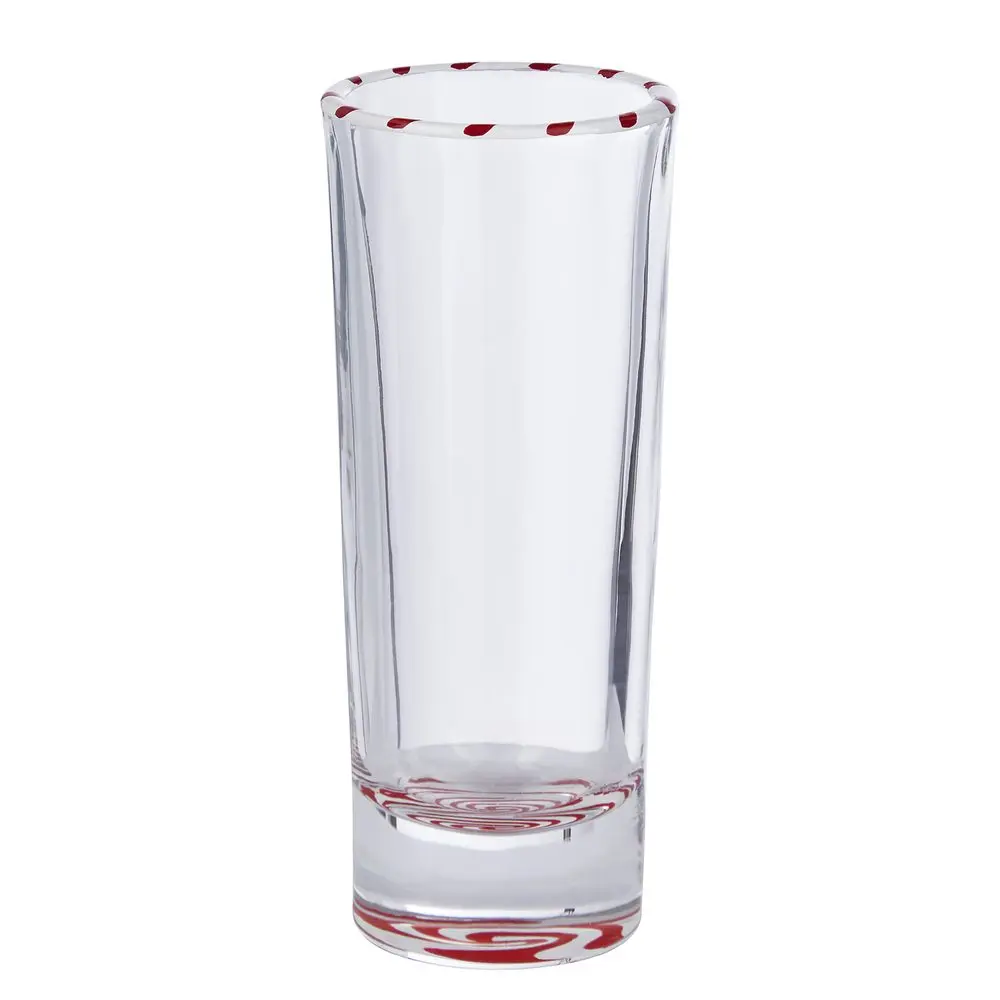 SWIRL Sklenice na panáka 55 ml - červená/bílá