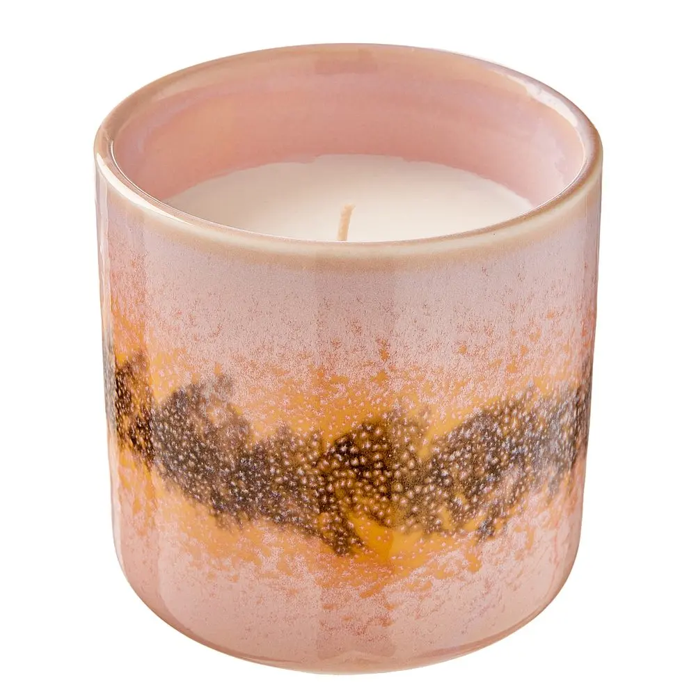 SCENTS OF HOME Vonná svíčka se sojovým voskem "Caramel Island" - oranžová/hnědá