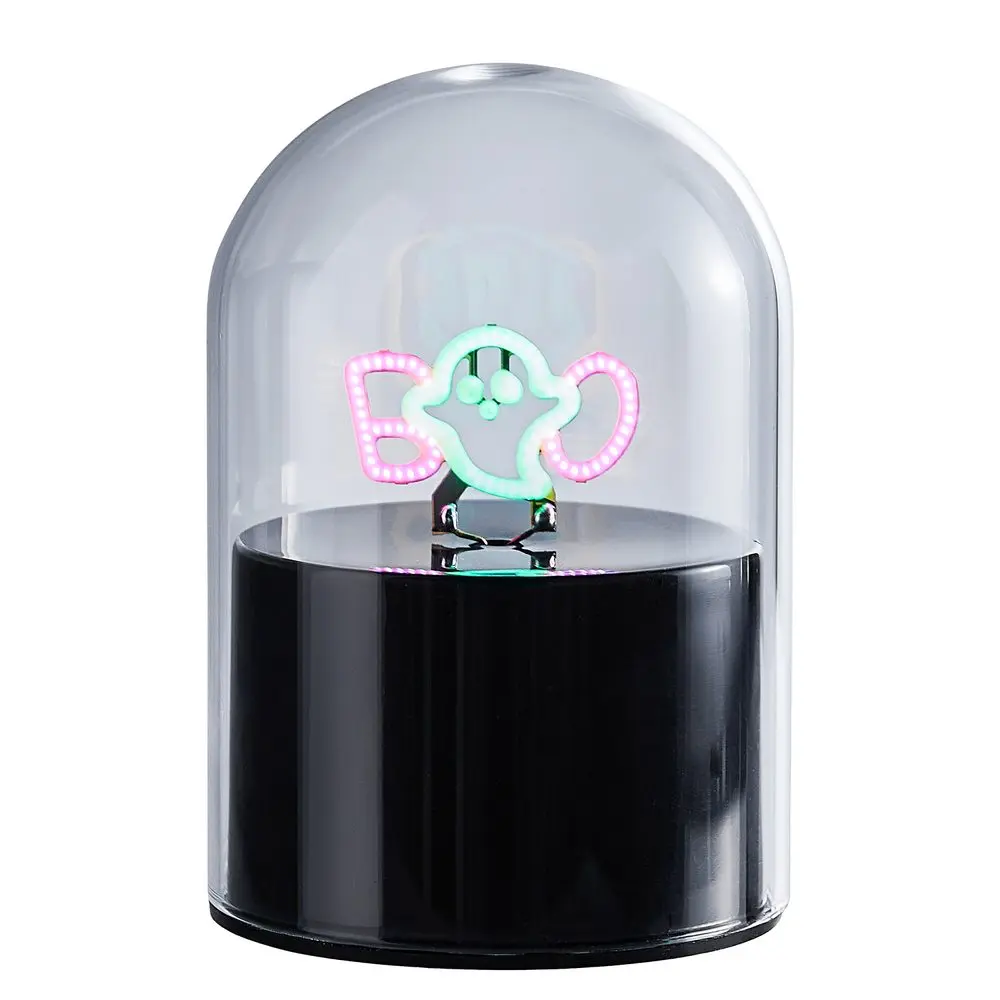 GLOW BALL Neonové světlo bubák 10 cm - černá