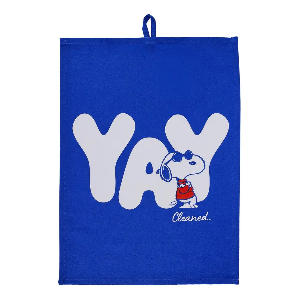 PEANUTS Utěrka "Yay" - modrá/bílá