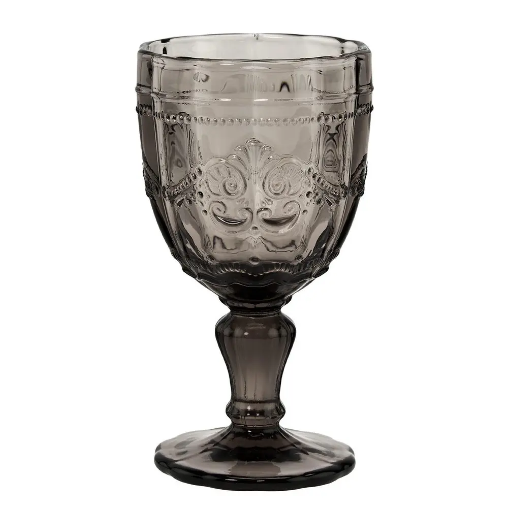 VICTORIAN Sklenice na stopce 230 ml - šedá