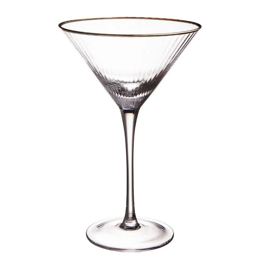 GOLDEN TWENTIES Sklenice na martini se zlatým okrajem 300 ml