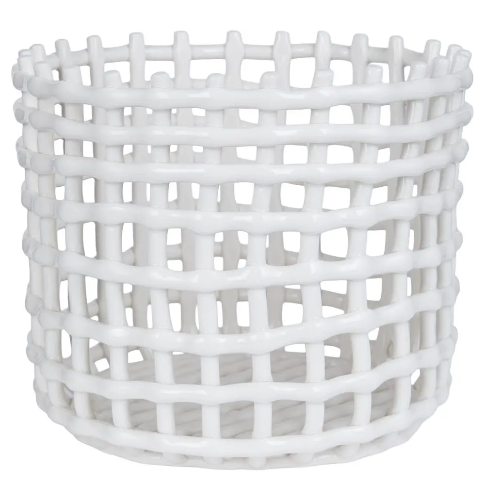 CRAFT Keramický košík 24 cm - bílá