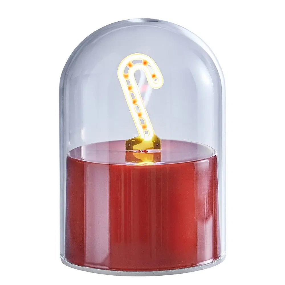 GLOW BALL Neonové světlo cukrová tyčinka 10 cm - červená
