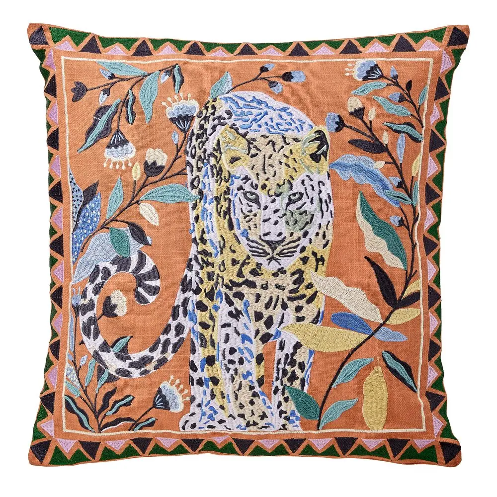 BOHEMIAN Polštář tygr 50 x 50 cm - oranžová