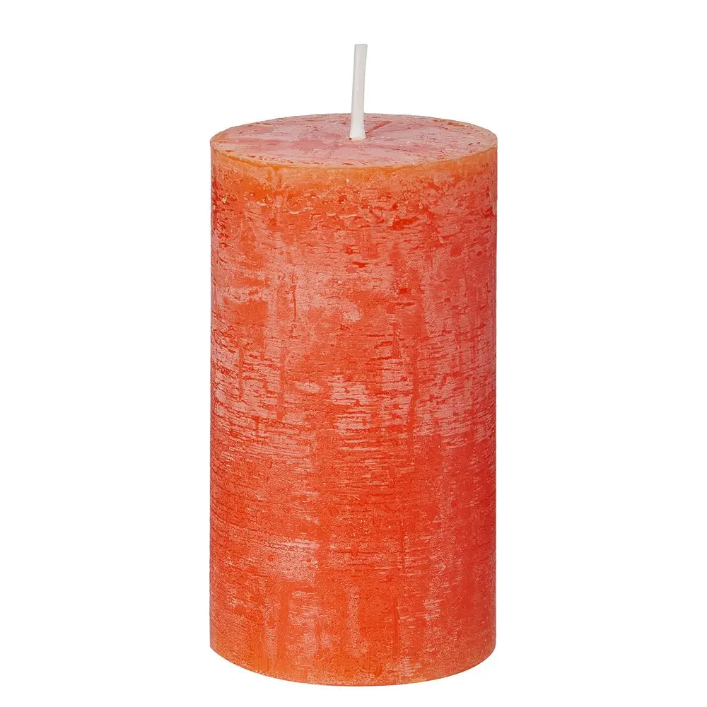 RUSTIC Svíčka 13 cm - oranžová