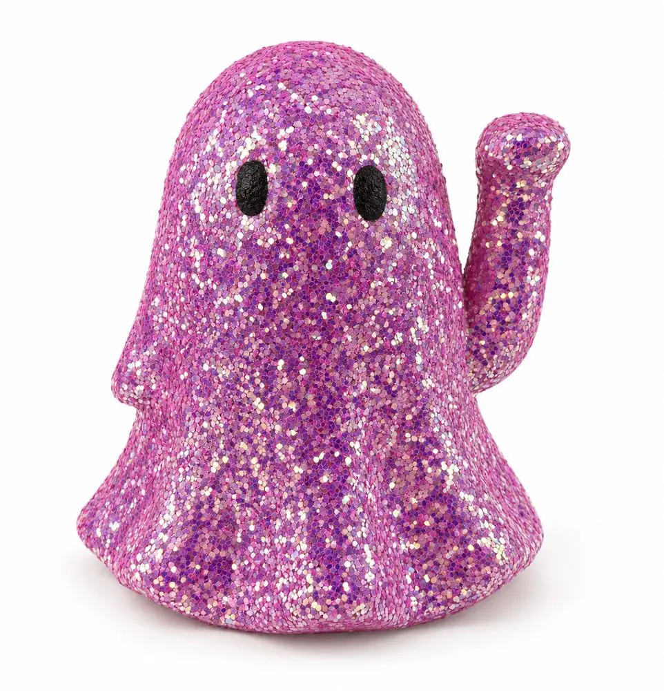 HALLOWEEN Duch třpytivý 14 cm - růžová