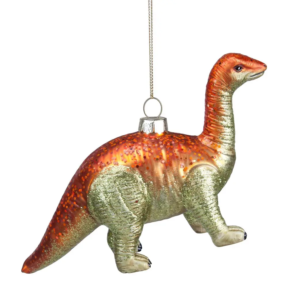 HANG ON Ozdoba dinosaur - zelená/oranžová