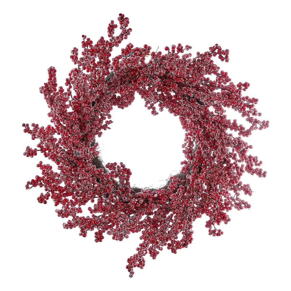 FLORISTA Věnec bobule omrzlé 56 cm - červená