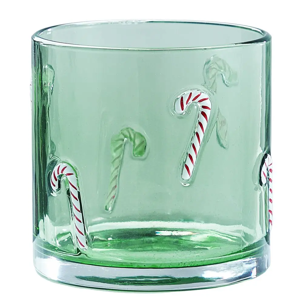 X-MAS Lucerna "Candy Cane" 10 cm - zelená