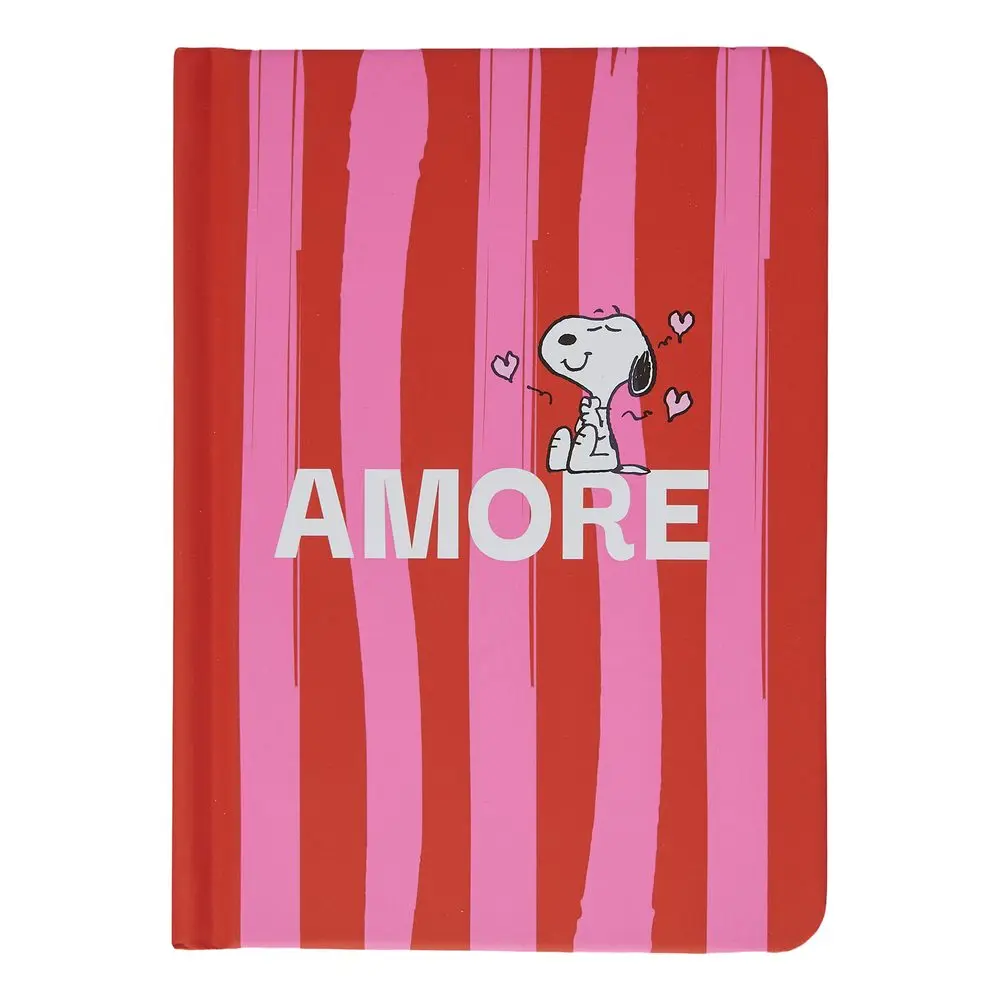 PEANUTS Notýsek A6 "Amore" - červená/růžová