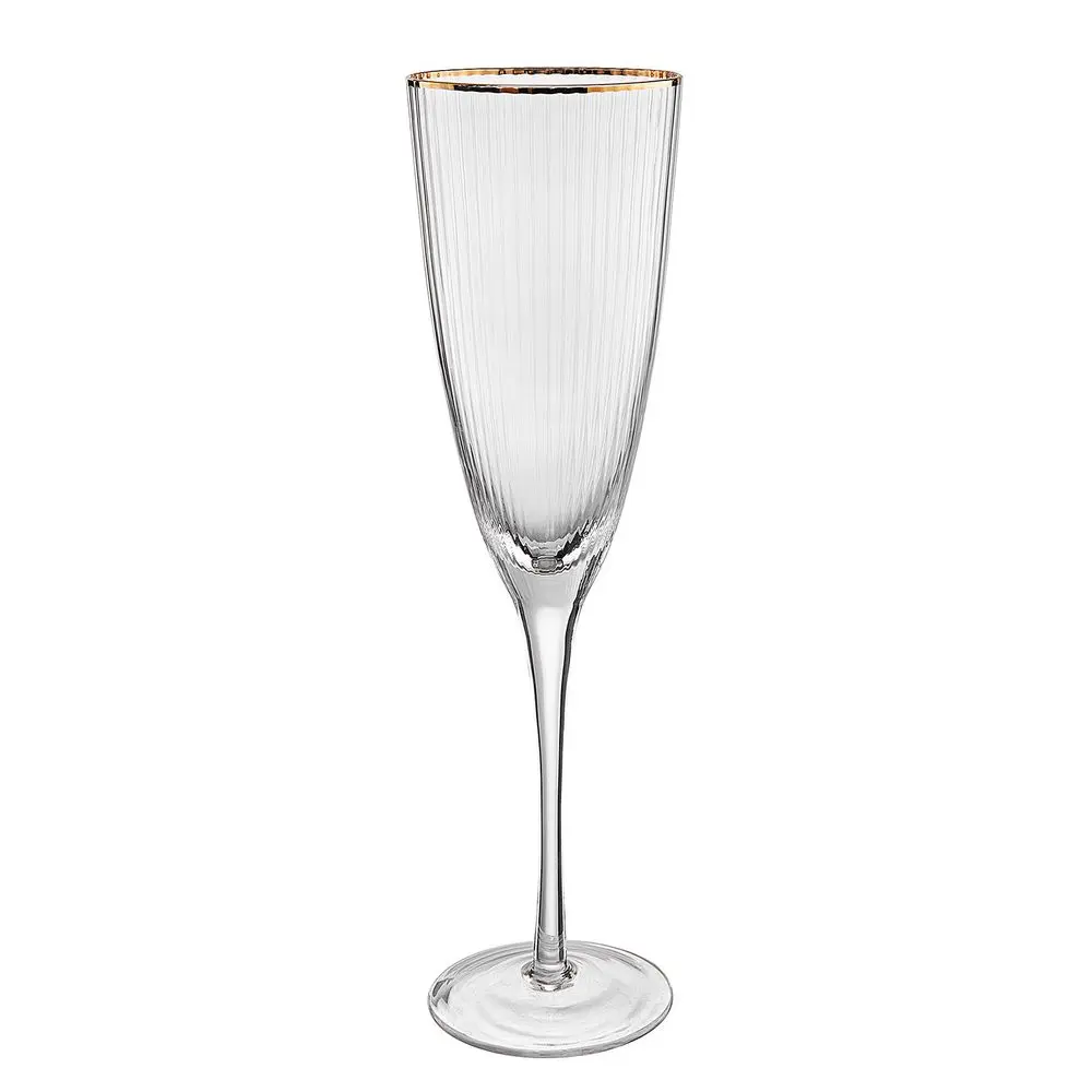 GOLDEN TWENTIES Sklenice na šampaňské se zlatým okrajem 250 ml