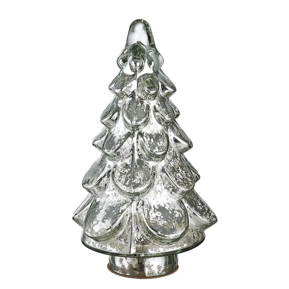 SILVER FOREST Dekorační stromek skleněný 19 cm