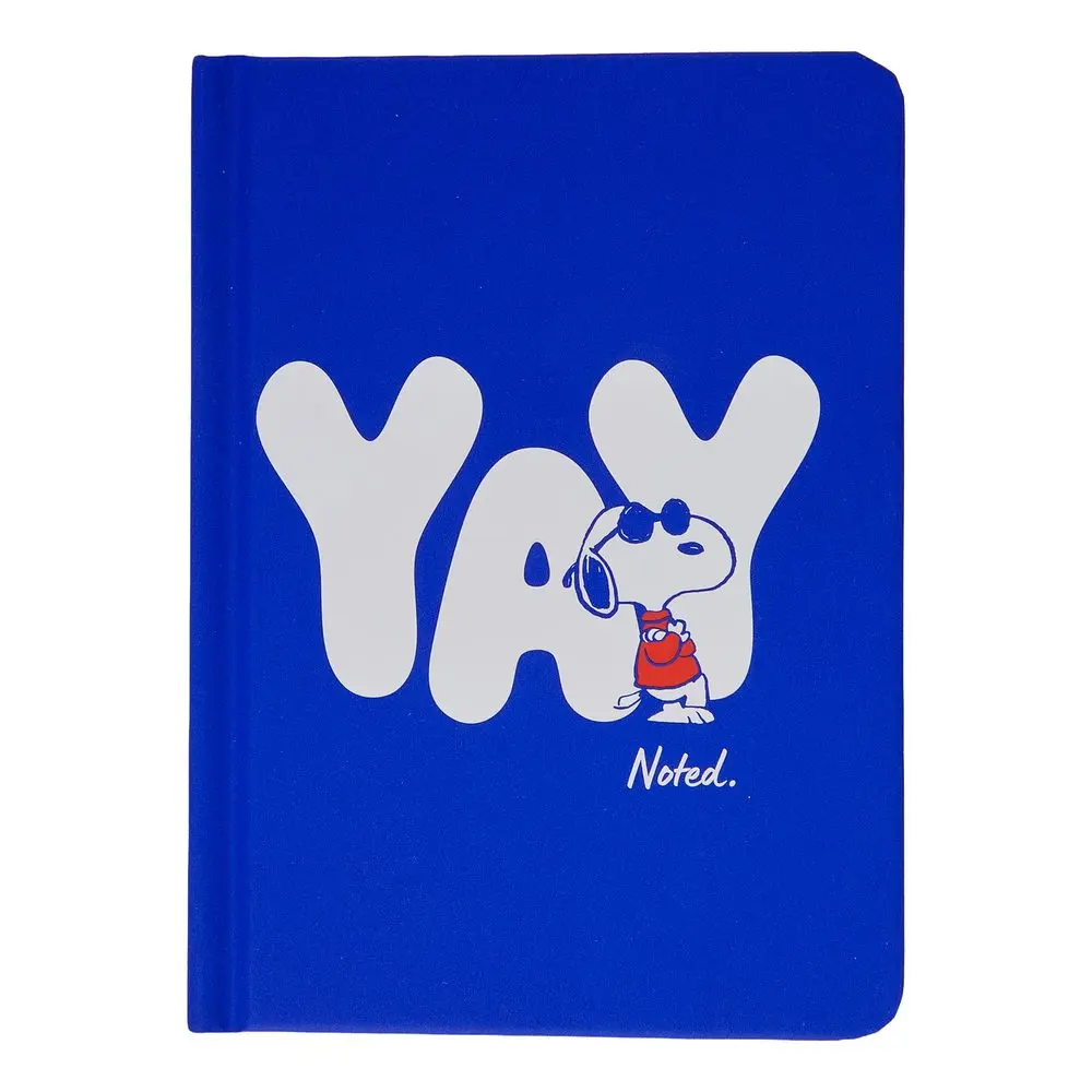PEANUTS Notýsek A6 "Yay" - modrá