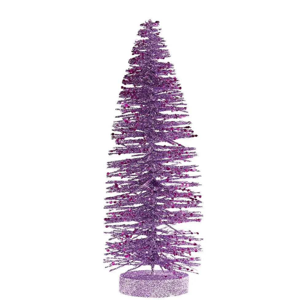 X-MAS Dekorační jedle třpytivá 28 cm - fialová