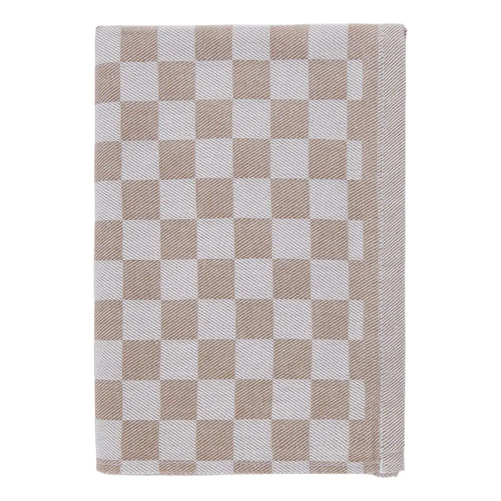 CHECKER STYLE Utěrka - sv. hnědá