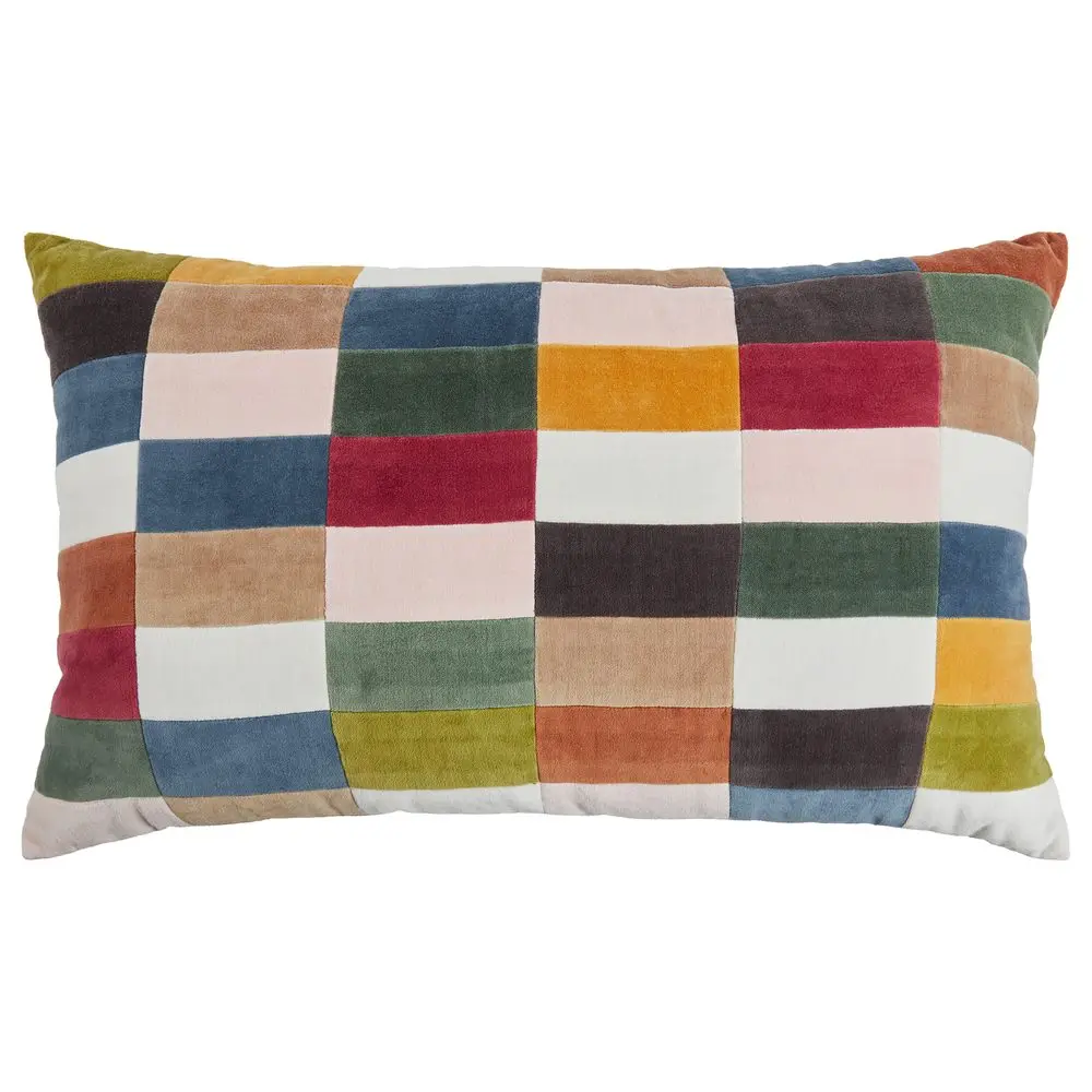 CHECKER VELVET Polštář 40 x 70 cm - mix barev