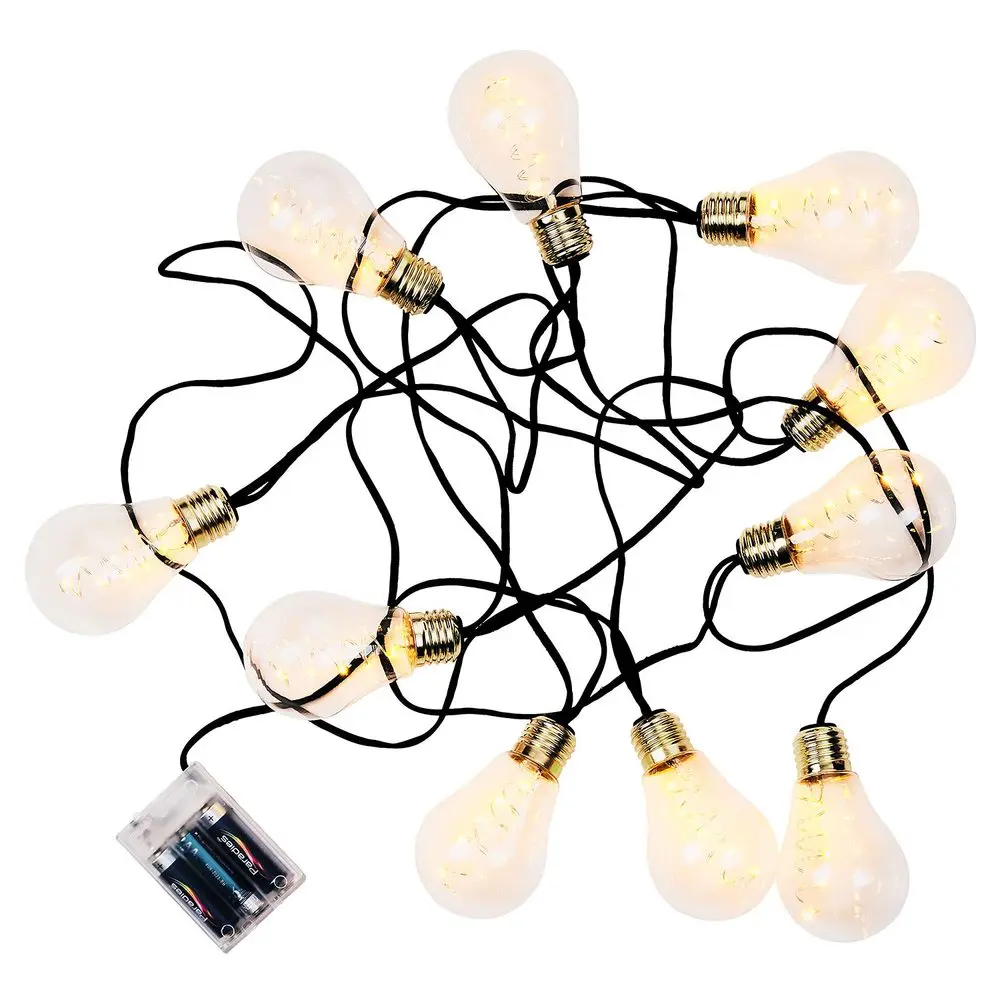 BULB LIGHTS Světelný řetěz žárovky 10 světel - černá