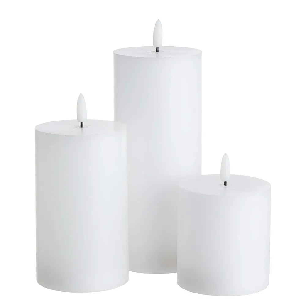 NORDIC LIGHT LED Svíčky 3 ks - bílá