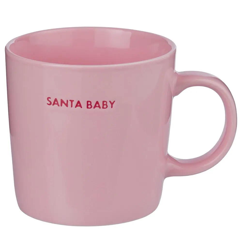 GOOD VIBES Hrnek "Santa Baby" 400 ml - růžová