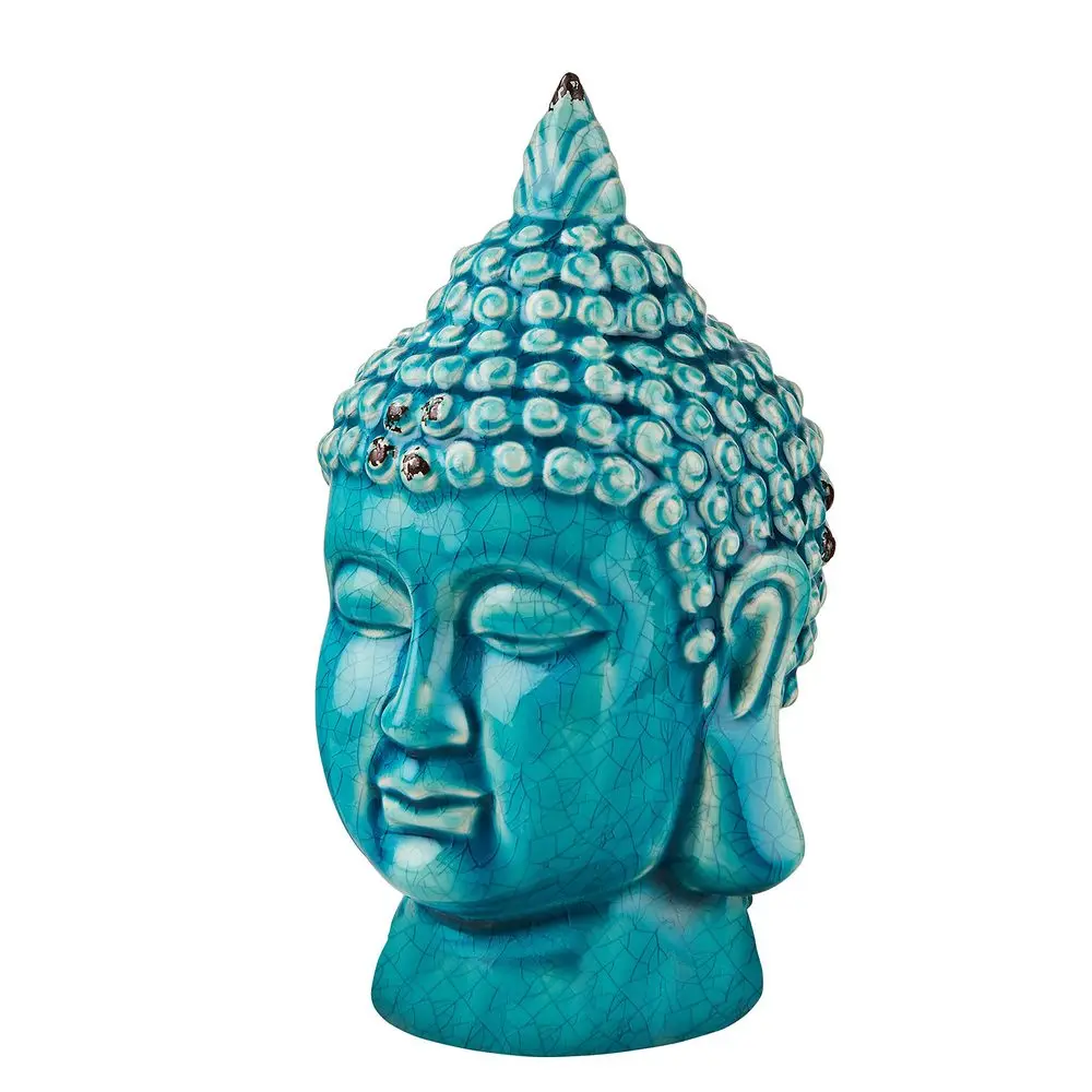 BUDDHA Hlava dekorační - tyrkysová