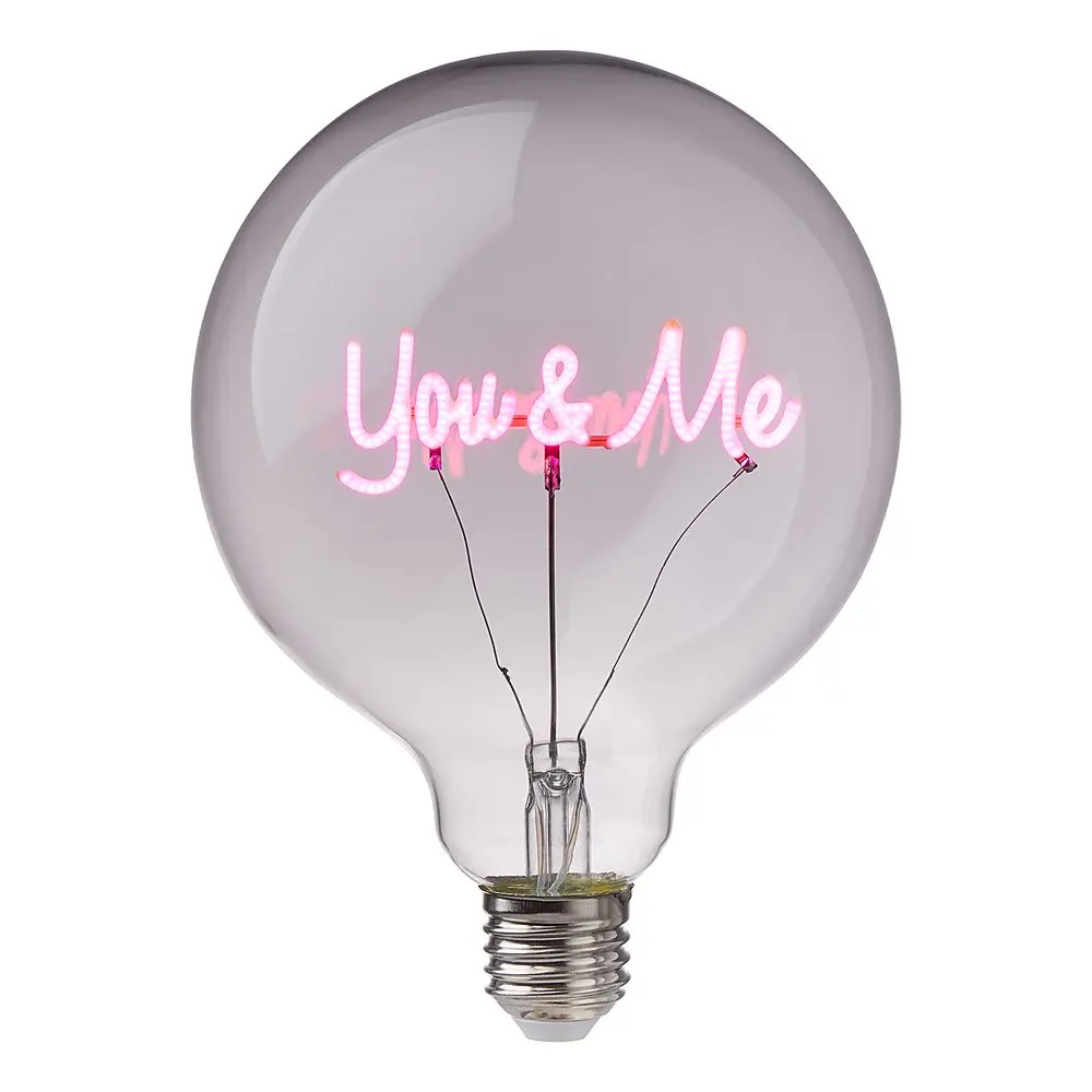 BRIGHT LIGHT LED Žárovka "You & Me" - růžová