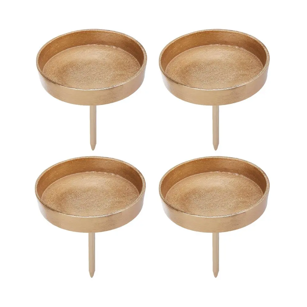 ADVENT Sada bodců na svíčku 8 cm 4 ks - zlatá