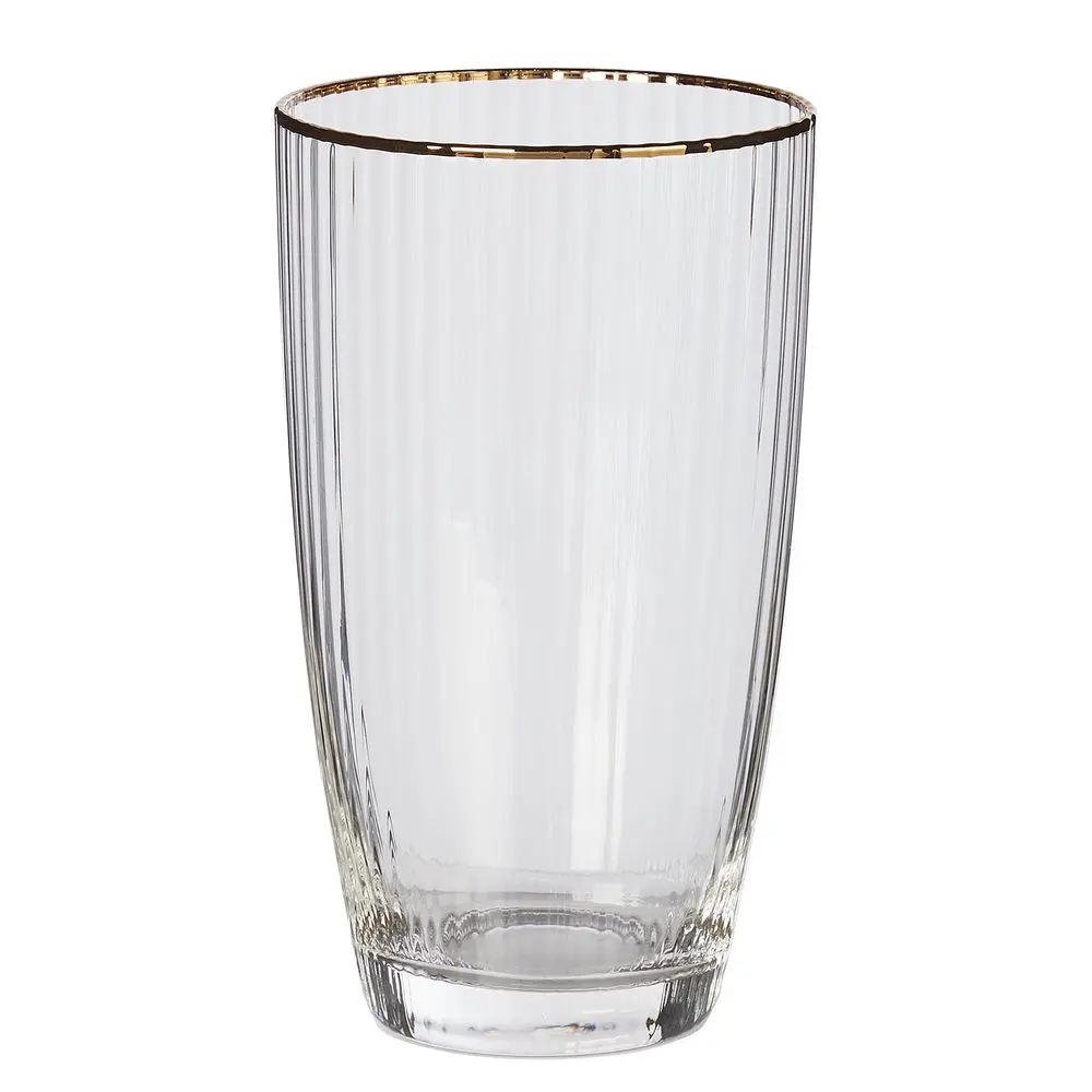 GOLDEN TWENTIES Sklenice na long drink se zlatým okrajem 500 ml