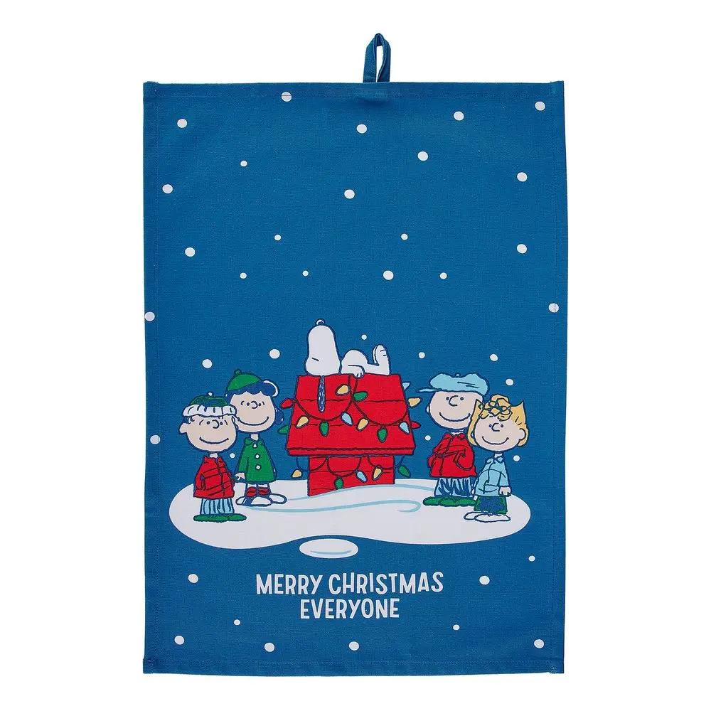 PEANUTS Utěrka "Merry Christmas" - tm.modrá