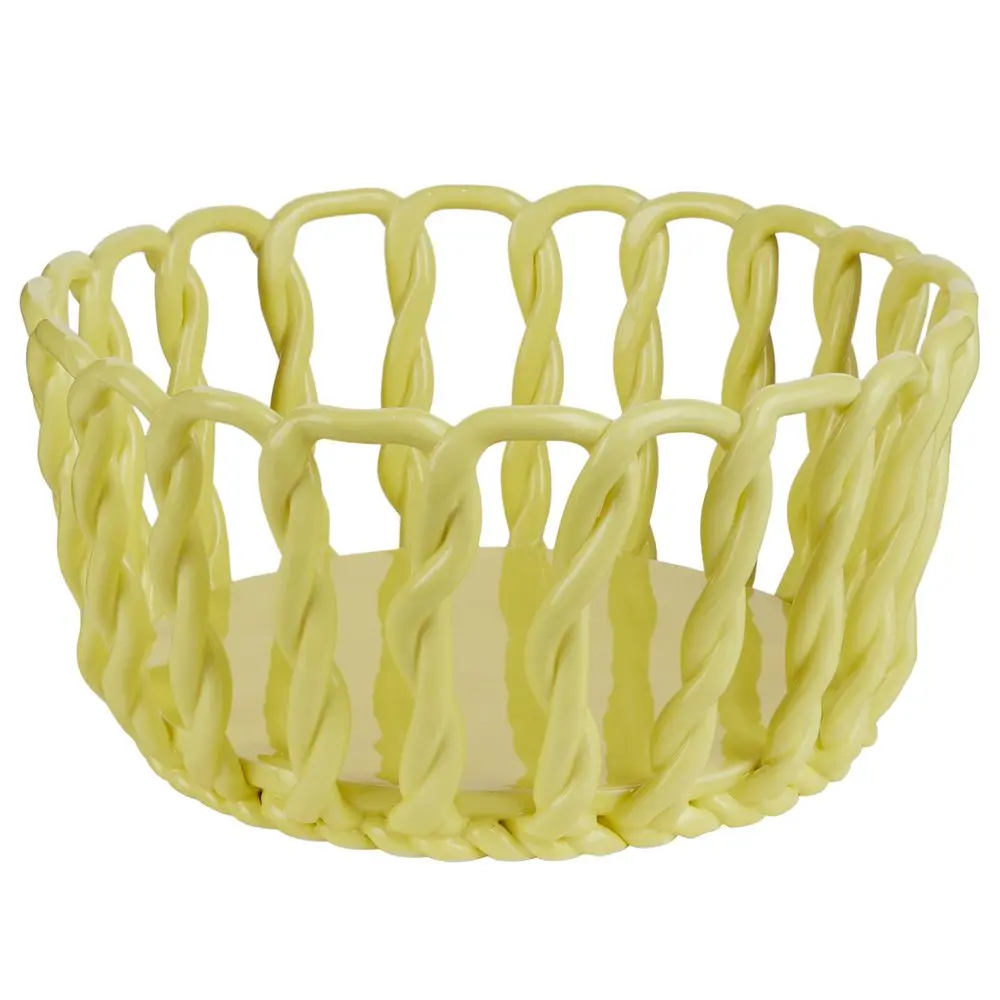 CRAFT Keramický košík 25 cm - žlutá