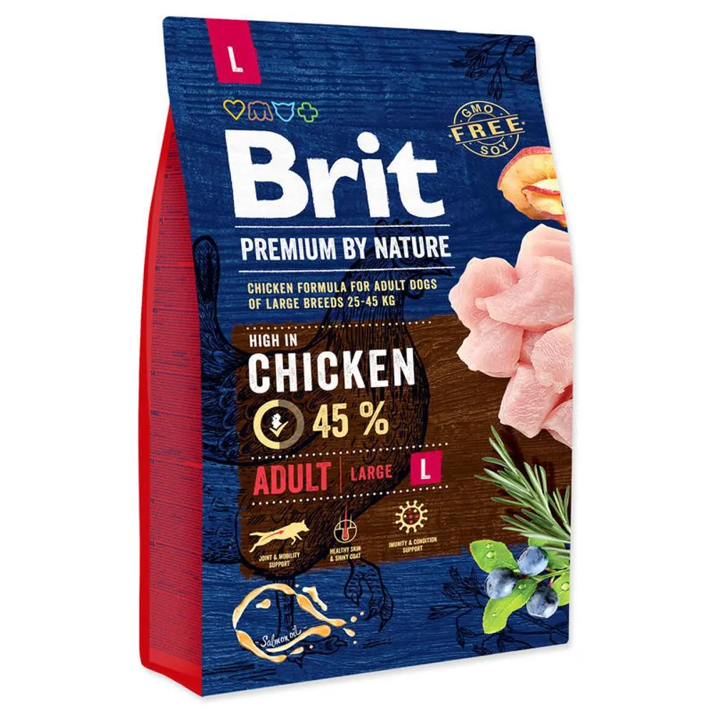 Expirace 27.2. 2026: Brit Premium by Nature Adult L 3 kg | Granule pro psy | P59341