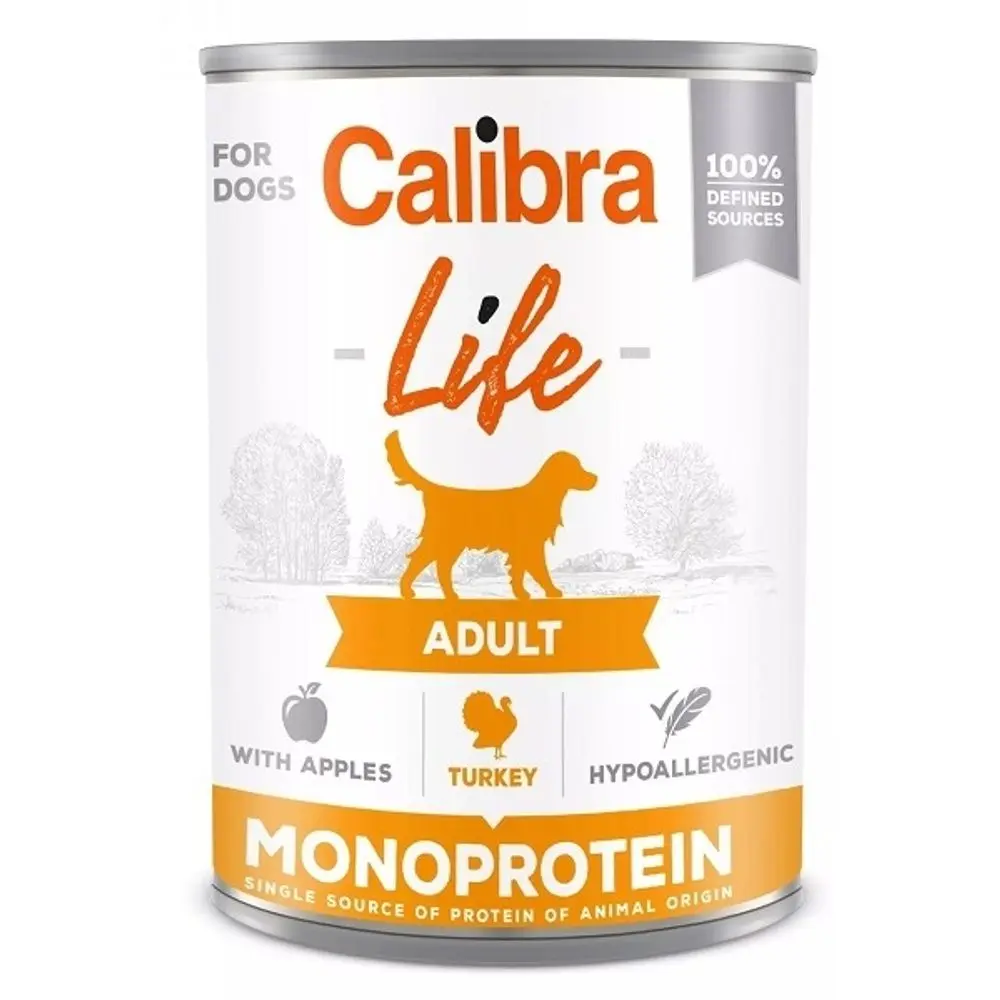 Calibra Dog Life konzerva Adult Turkey with Apples 400 g | Konzerva pro psy | P58035