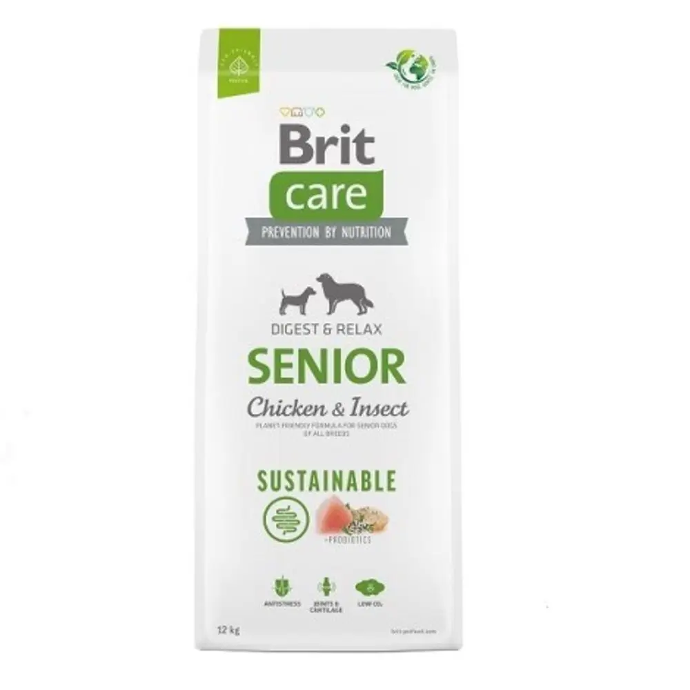 Brit Care Dog Sustainable Senior Chicken & Insect 12 kg | Granule pro psy | P56944