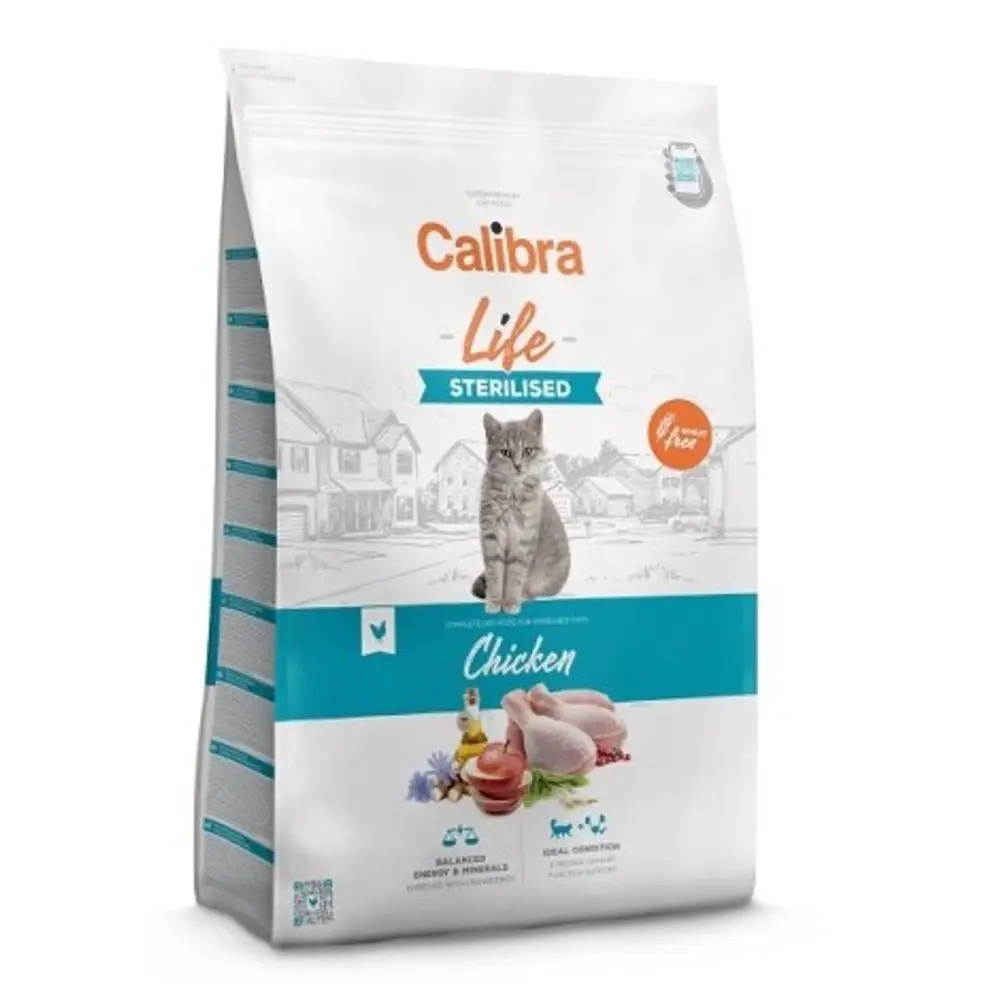 Minimální trvanlivost do 10.4. 2026: Calibra Cat Life Sterilised Chicken 6 kg | P59339