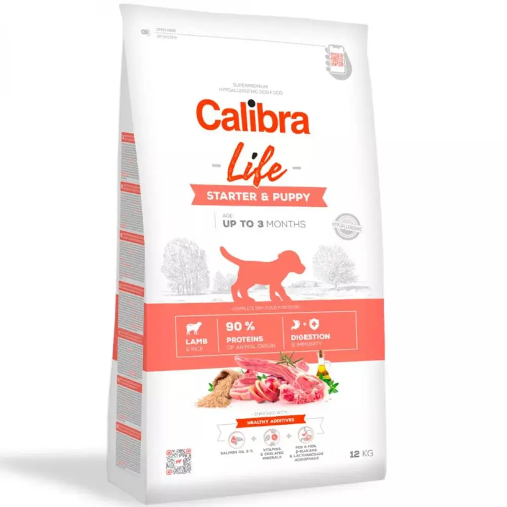 Minimální trvanlivost do 10.2. 2026: Calibra Dog Life Starter & Puppy Lamb 12 kg | P59298