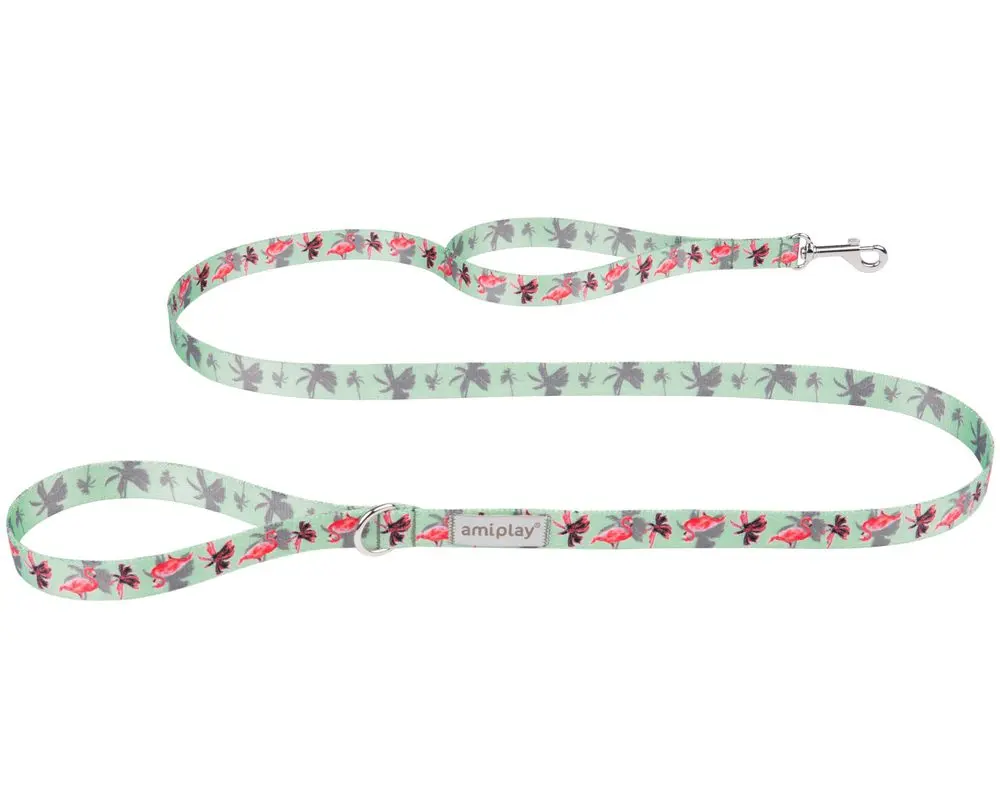 Amiplay Vodítko Be Happy Flamingo 150 cm | Vodítka pro psy | P58657