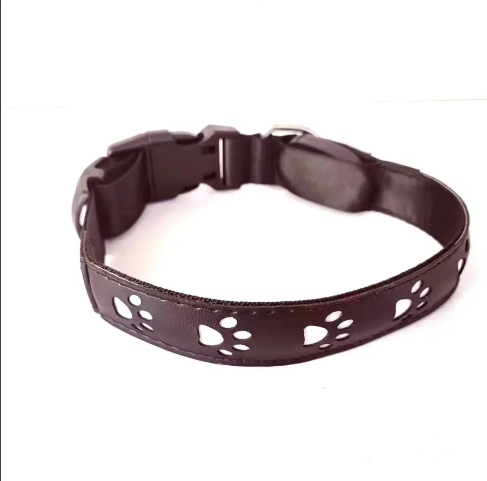 Reedog dobíjecí svítící obojek TLAPKY - Bílá - L | P54620