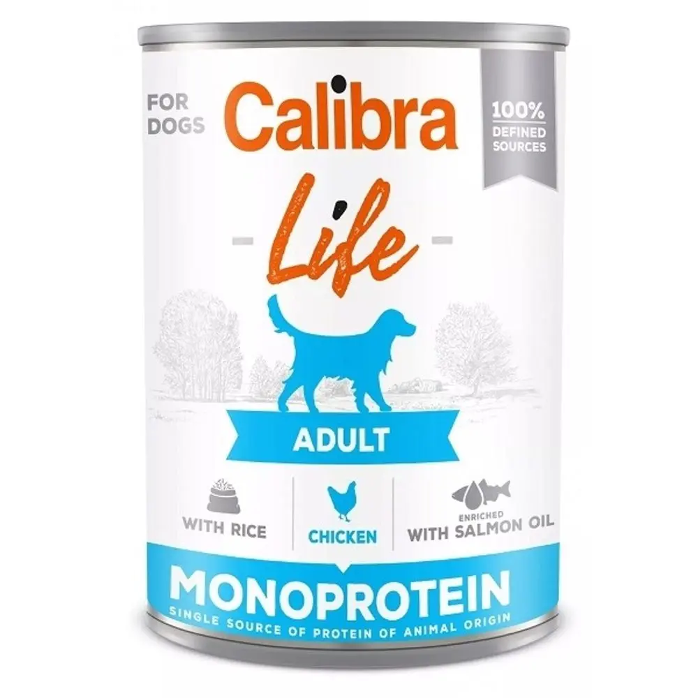Calibra Dog Life konzerva Adult Chicken with Rice 400 g | Konzerva pro psy | P58040