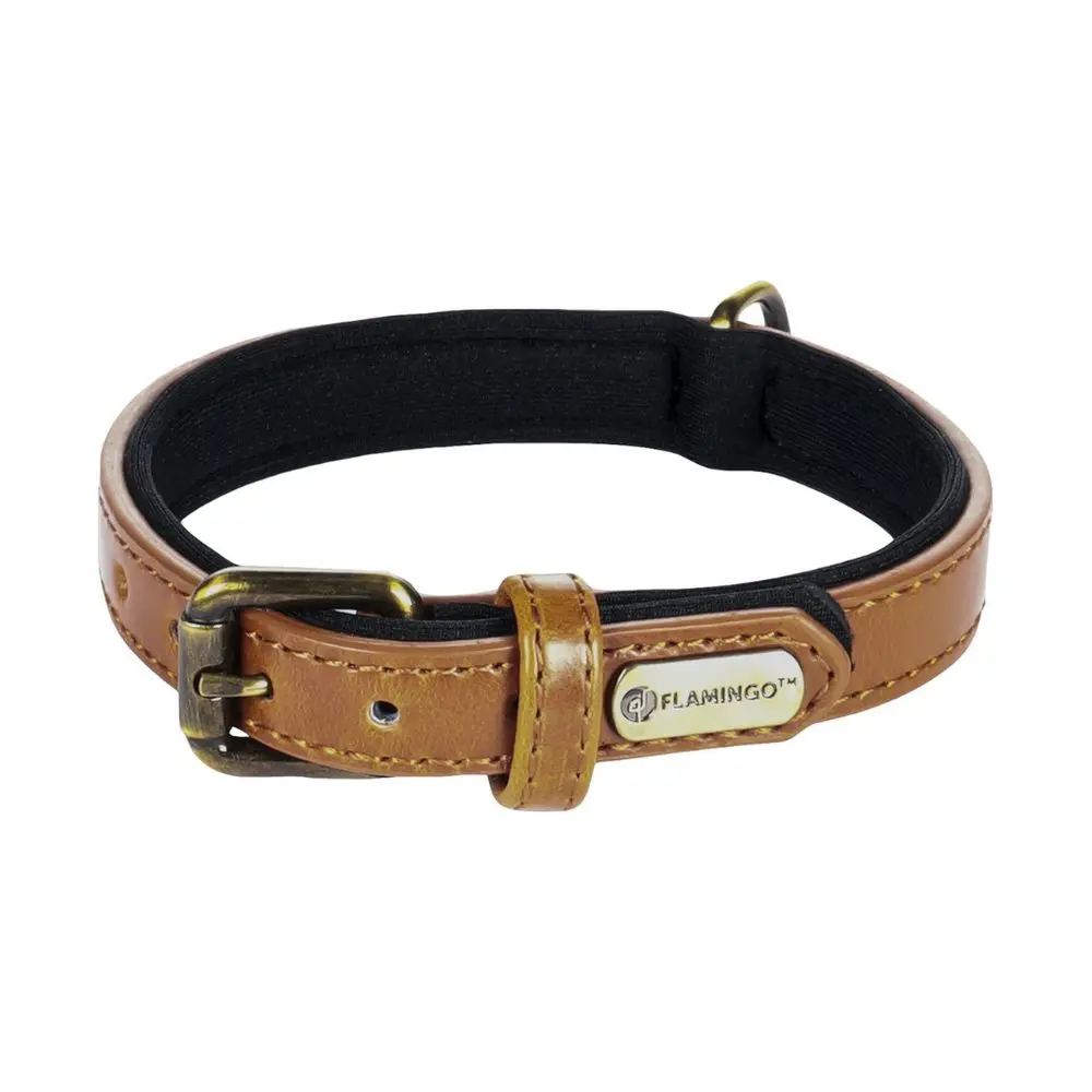 Kožený obojek pro psy Laybo Cognac | P53459