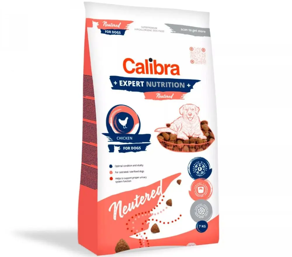 Minimální trvanlivost do 17.3. 2026: Calibra Dog Expert Nutrition Neutered 7 kg | P59301