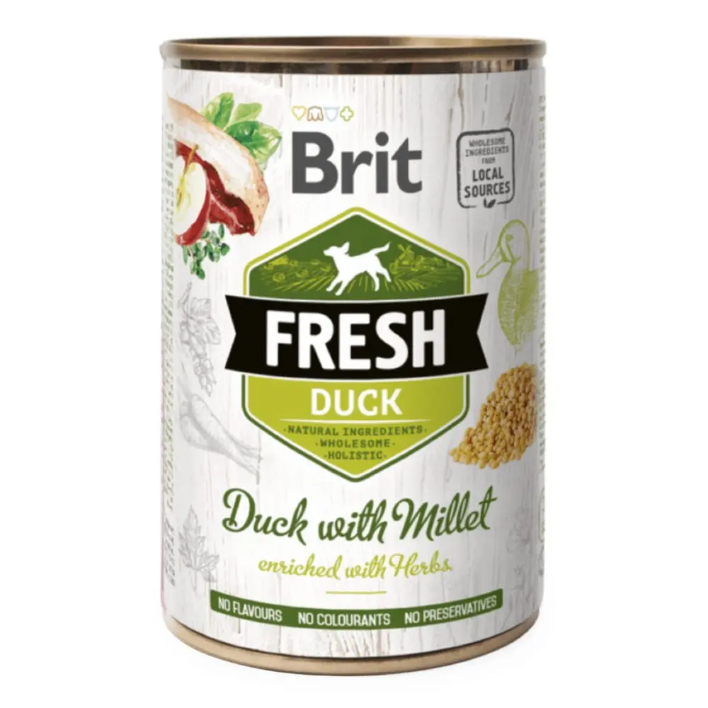 Brit Fresh Dog konzerva Duck with Millet 400 g | Konzerva pro psy | P57983