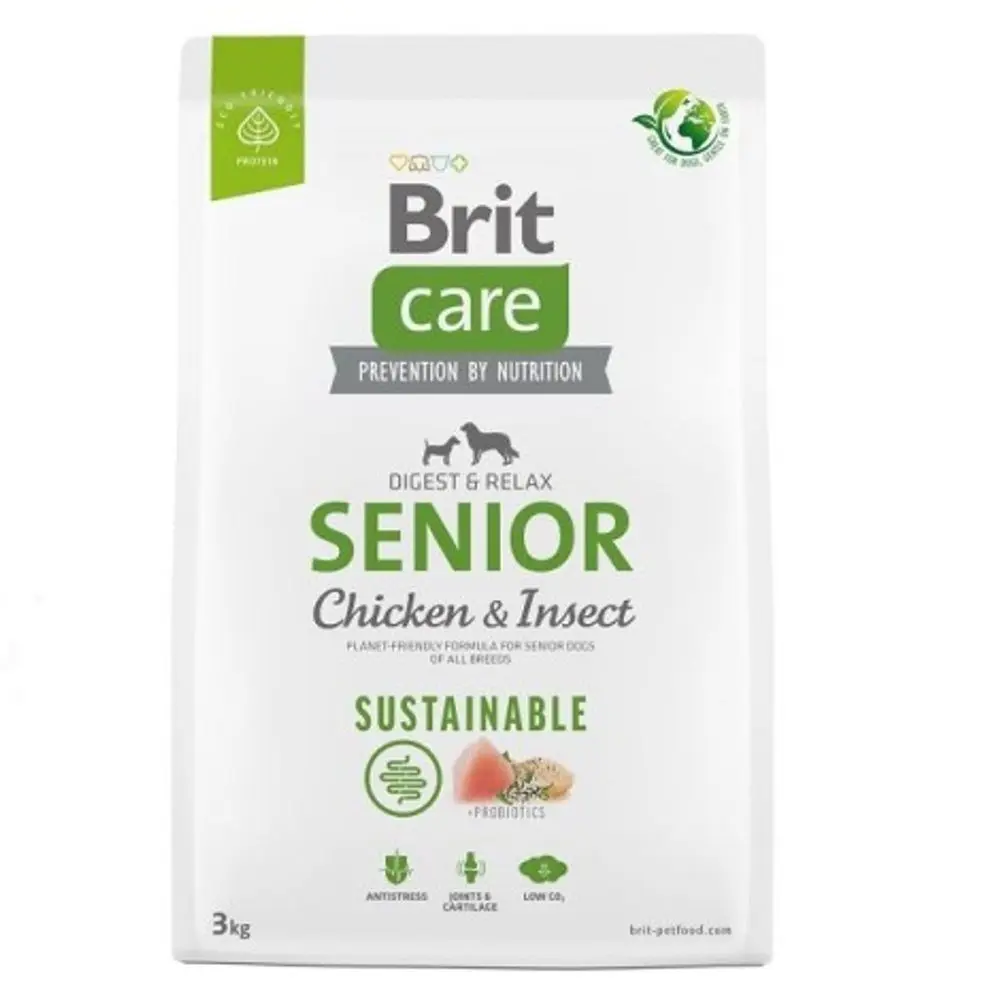 Brit Care Dog Sustainable Senior Chicken & Insect 3 kg | Granule pro psy | P56966