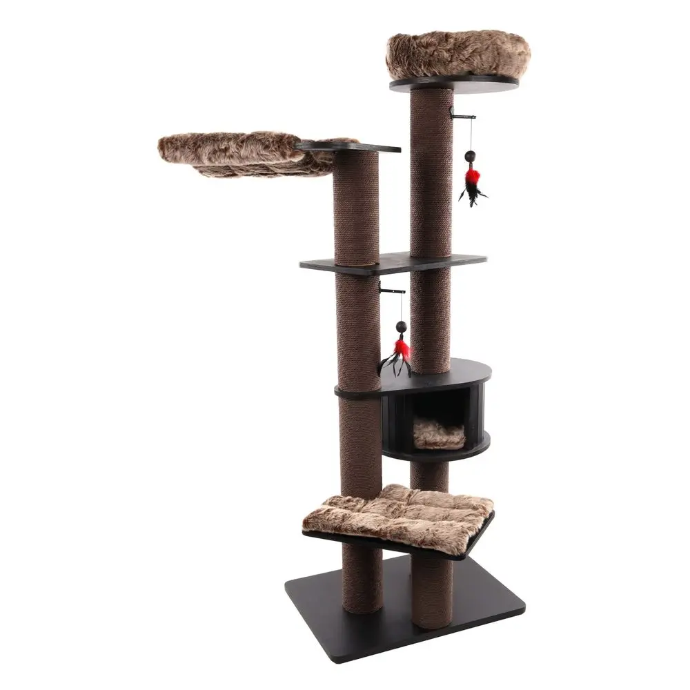 Flamingo Škrabací strom Raisa 3 Brown & Grey | Škrabadlo pro kočky | P58311