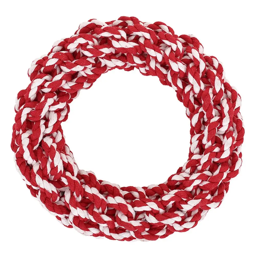 Přetahovadlo Reedog kruh červená, pletená hračka, 19 cm | P49524