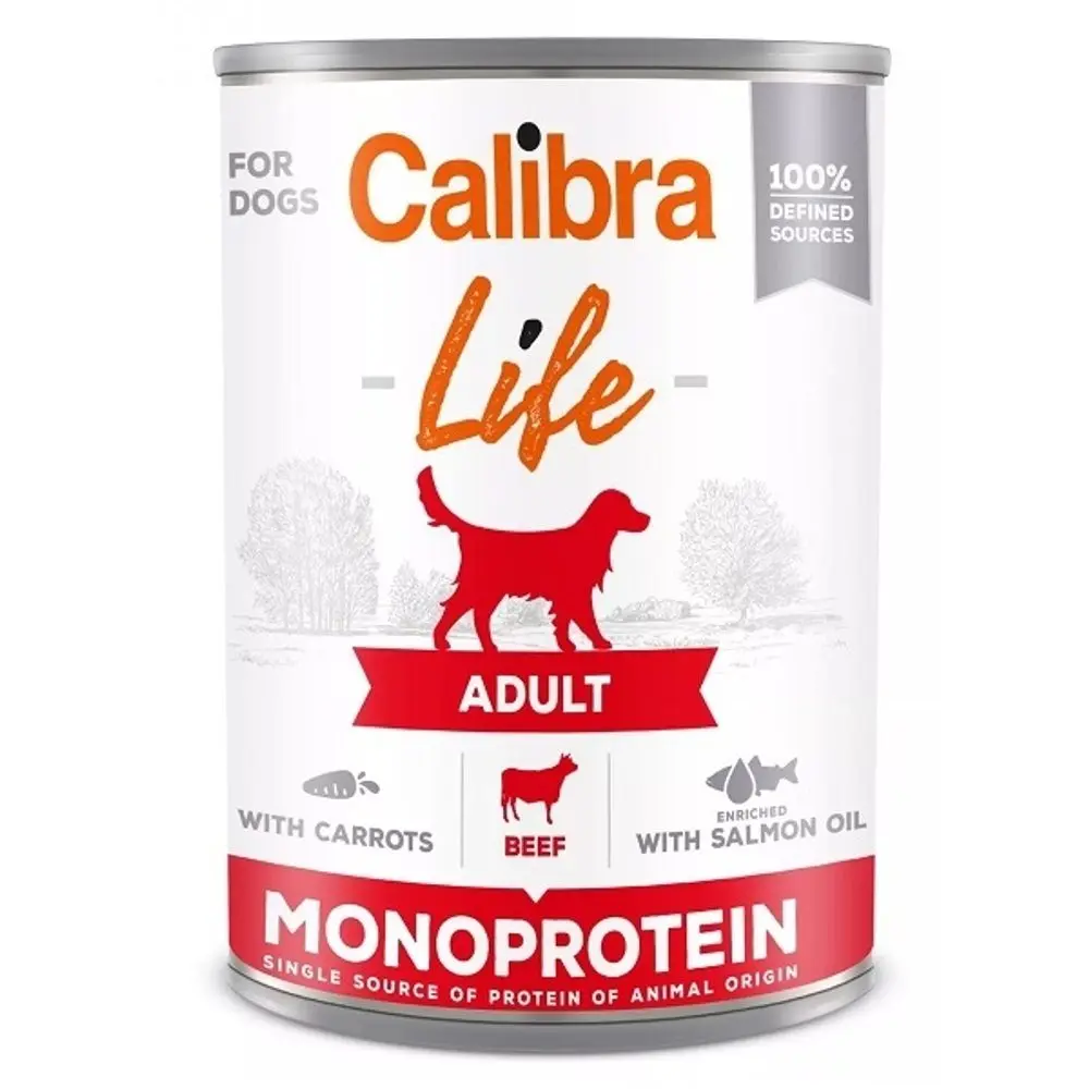 Calibra Dog Life konzerva Adult Beef with Carrots 400 g | Konzerva pro psy | P58036