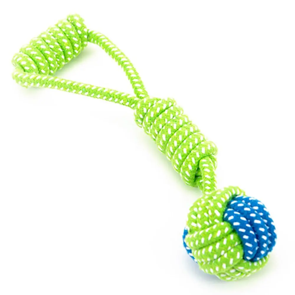 Přetahovadlo Reedog, bavlněné lano s míčem + úchyt, 27 cm | P50287