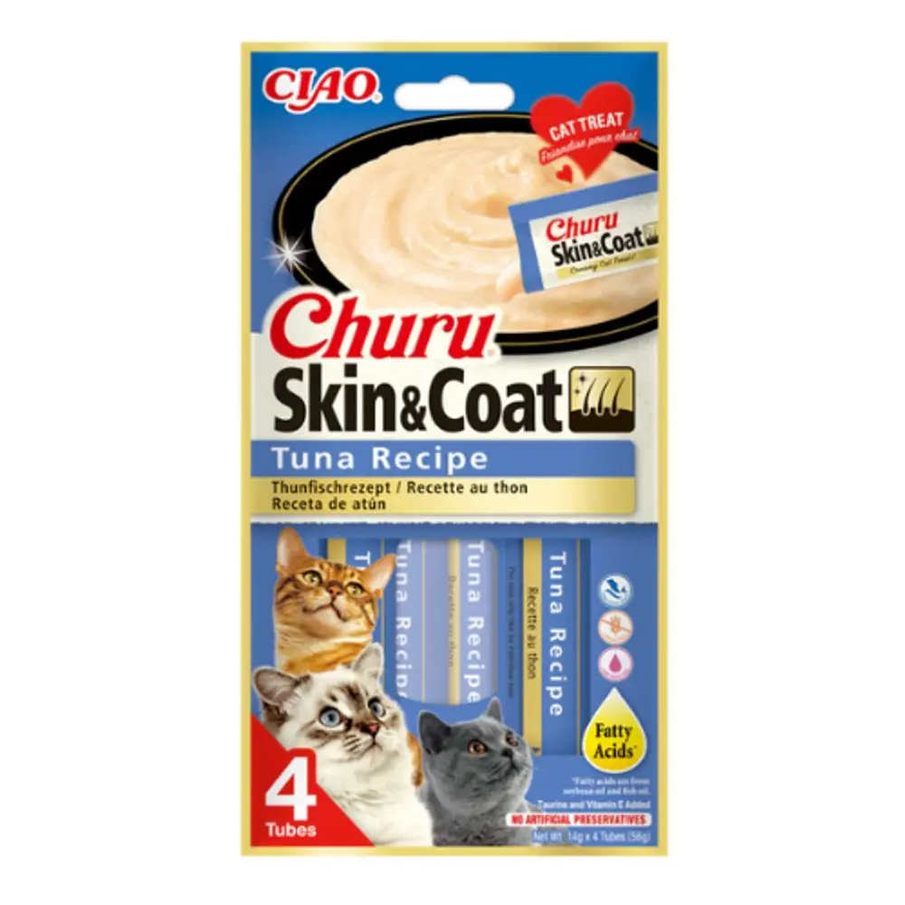 Churu Cat Skin&Coat Tuna Recipe 4x14g | Pamlsky pro kočky | P58784