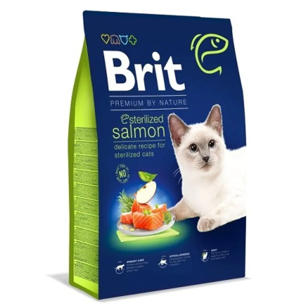 Brit Premium Cat by Nature Sterilized Salmon 8 kg | P57213