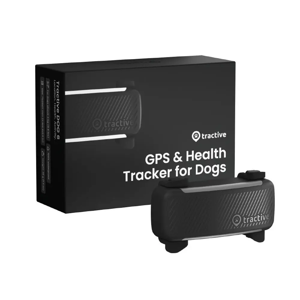 Tractive GPS DOG 6 | GPS lokátor a monitor aktivity i zdraví pro psy - černá | P57373