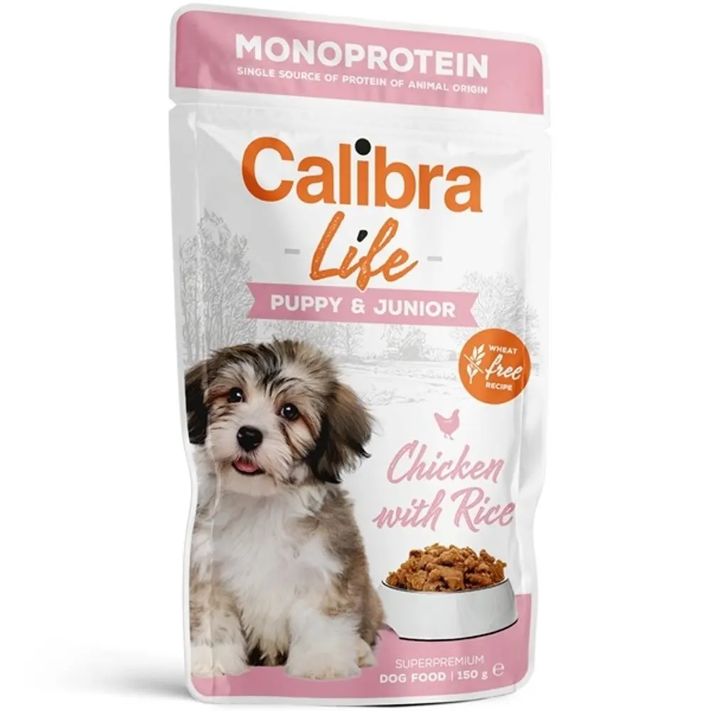 Calibra Dog Life kapsička Puppy & Junior Chicken 150 g | Kapsička pro psy | P57400